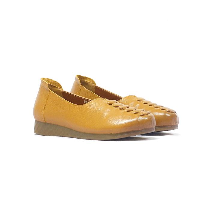 Rohde Ladies 6704 Sepatu Wedges Wanita Warna Hitam Dan Tan Original Kulit Asli