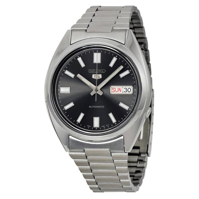 jam tangan Seiko 5 Automatic SNXS79 Black Dial Stainless Steel Men's Watch SNXS79K1