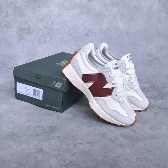 New Balance 327 Grey Burgundy Staud