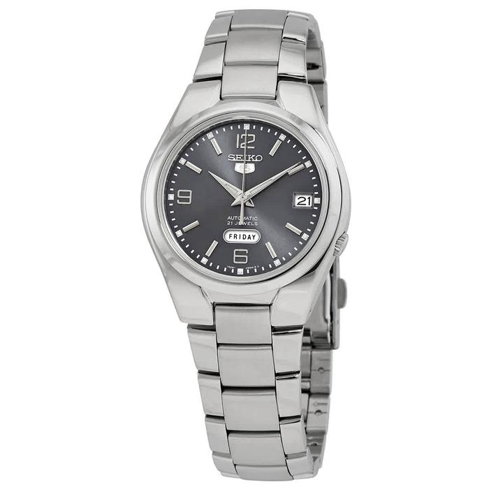 jam tangan Seiko 5 Automatic Grey Dial Men's Watch SNK621