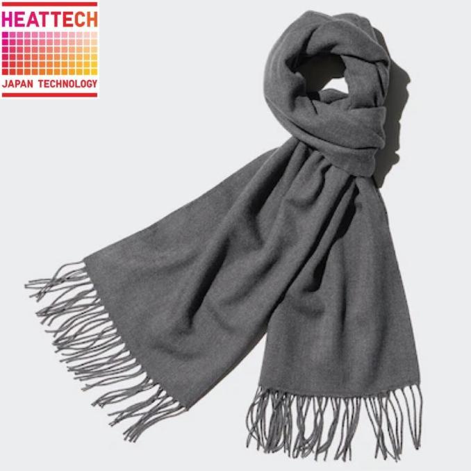 UNIQLO Heattech Syal Scarf Winter Polos Gray