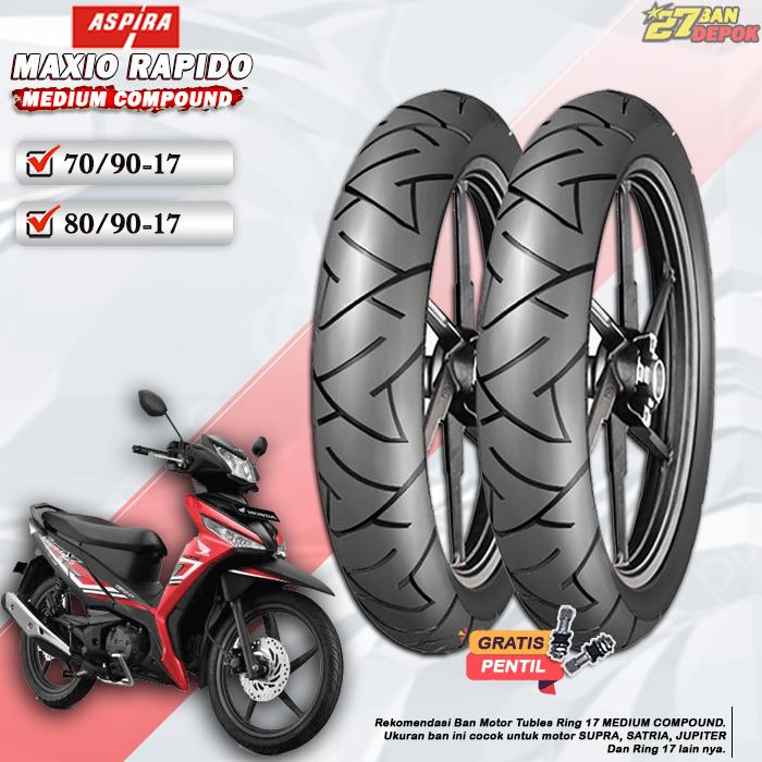 [SATUAN] Ban Motor Bebek Aspira Rapido Ring 17 Tubles Ban Motor Supra Satria Vixion Ring 17 Tubles