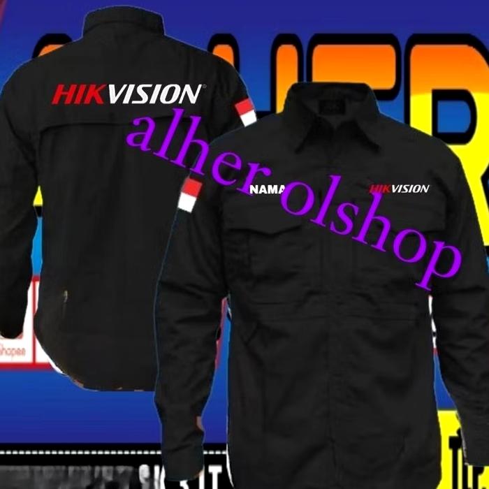 kemeja tactical Hikvision baju tactical Hikvision seragam tactical Hikvision kemeja Hikvision baju H
