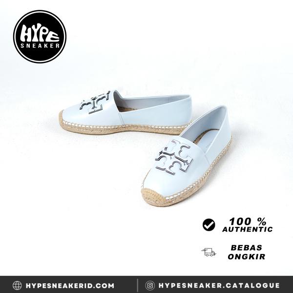Sepatu TORY BURCH INES BLUE GOAT LEATHER ESPADRILLES 100% ORIGINAL