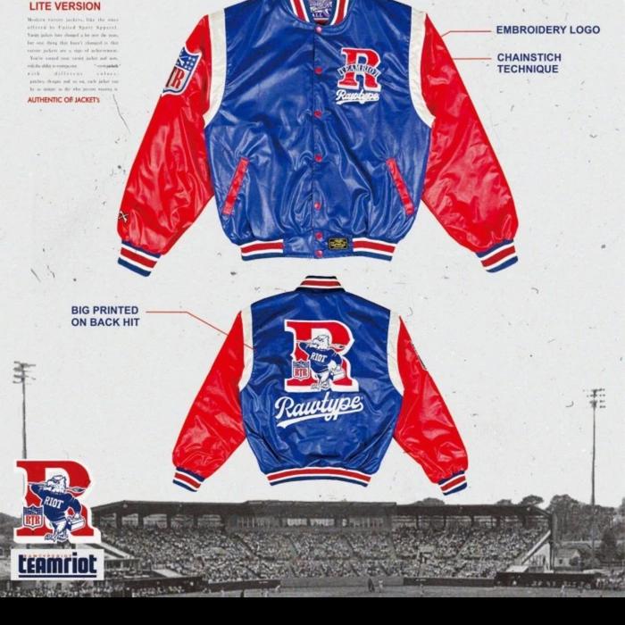 Rawtype riot jaket varsity like new original vintage retro school jacket jersey hoodie skena