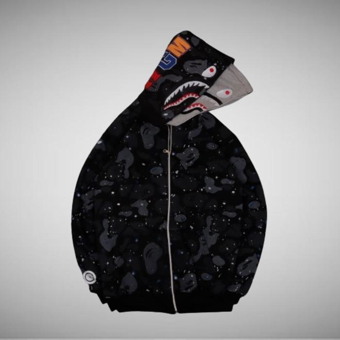 Jacket Sweater Hodie A bathing Bape Premium Champion Hitam -126