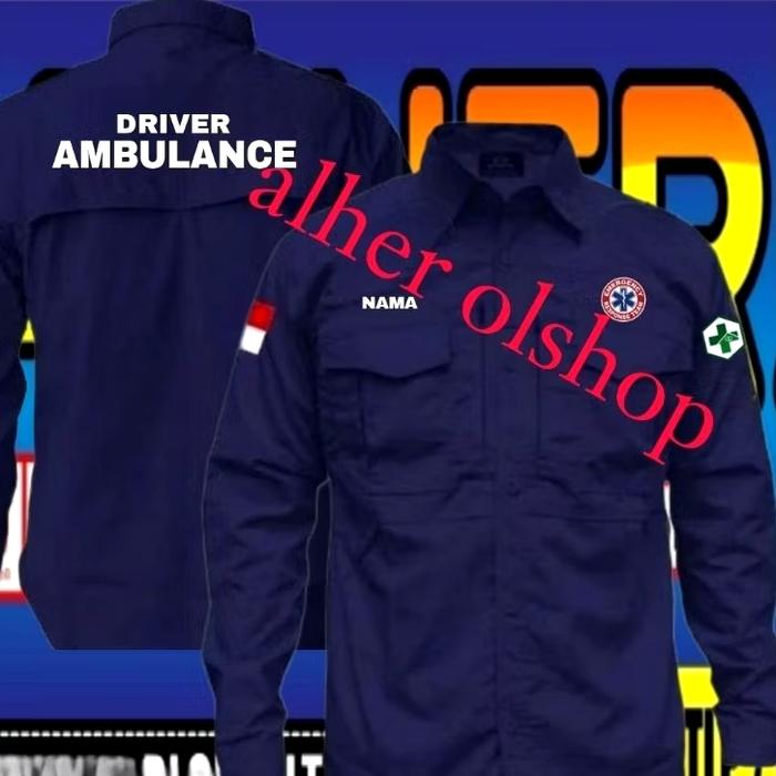 kemeja tactical driver ambulance baju tactical driver ambulance seragam tactical driver ambulance ke