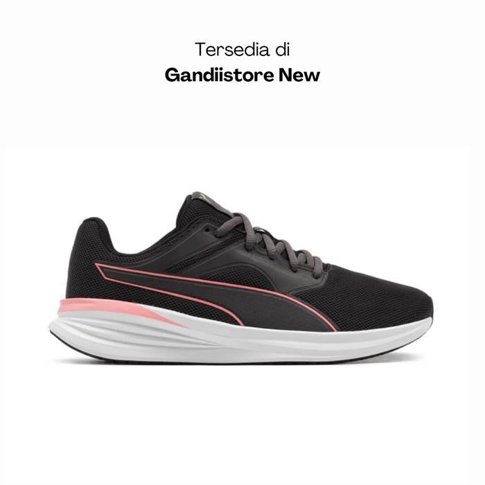 Sepatu Sneakers Wanita Puma Transport 377028 28 Dark Coal Koral Ice