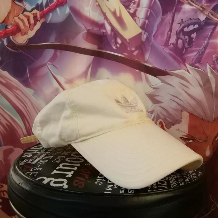 Vintage Adidas Trefoil White Cap Topi Putih Baseball Original Second Merch Japan Korea Brand Vintage