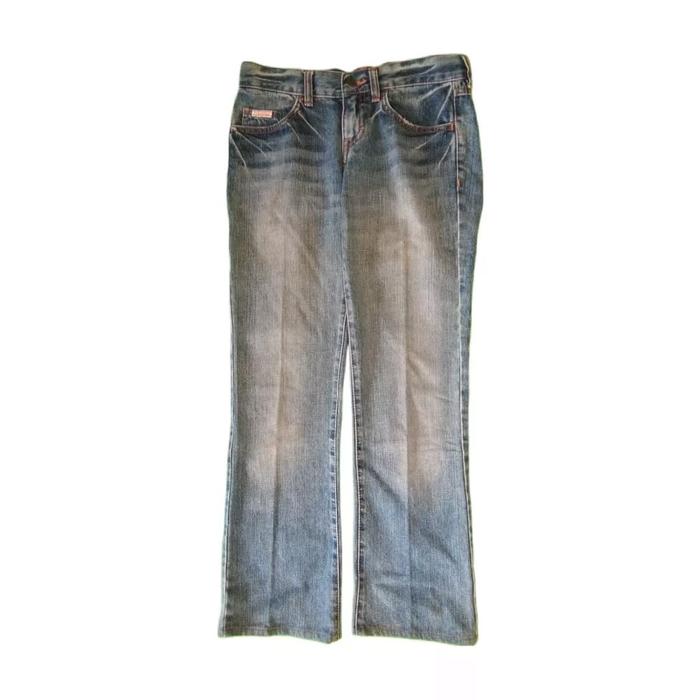 Calvin Klein Blue Faded Denim Jeans Celana Panjang Original Second Merch Japan Korea Brand Vintage R