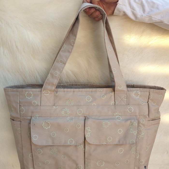 Tas Fila Totebag Shoulder Bag Besar Kanvas Wanita