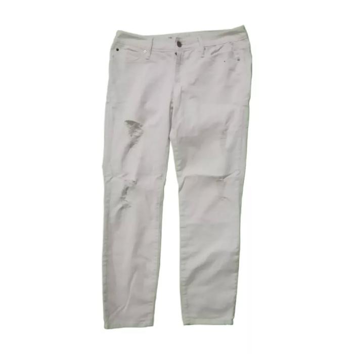 GAP Always Skinny White Ripped Chino Long Pants Celana Panjang Original Second Merch Japan Korea Bra