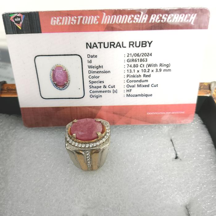 batu permata natural ruby memo