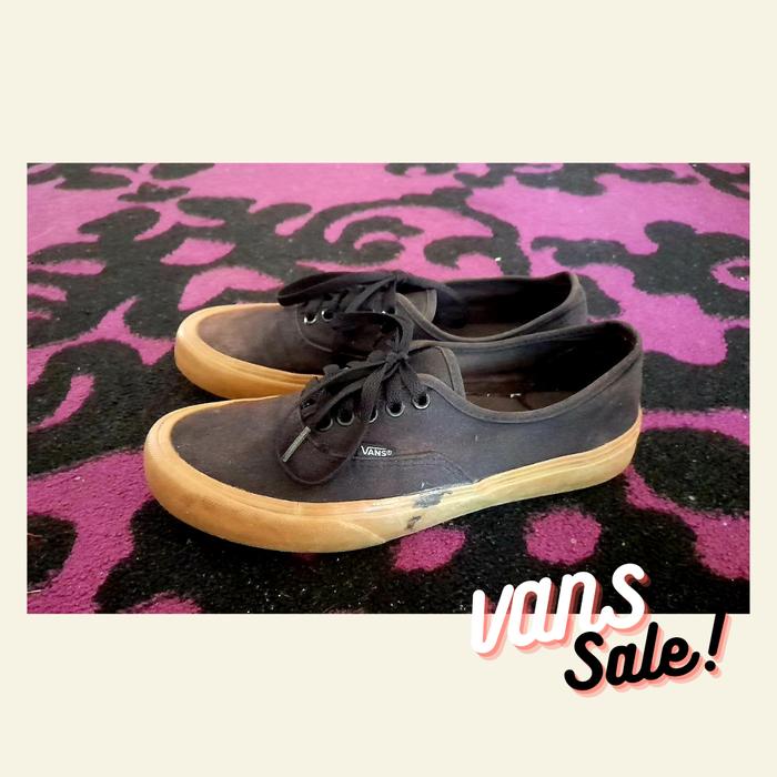 VANS - Sepatu Sneakers Original Second Used Auth Black Gum