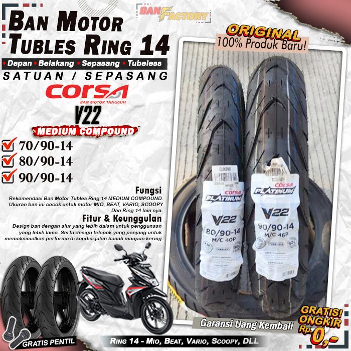 ban tubles motor matic beat vario scoopy ban corsa ss18 ring 14 tubles