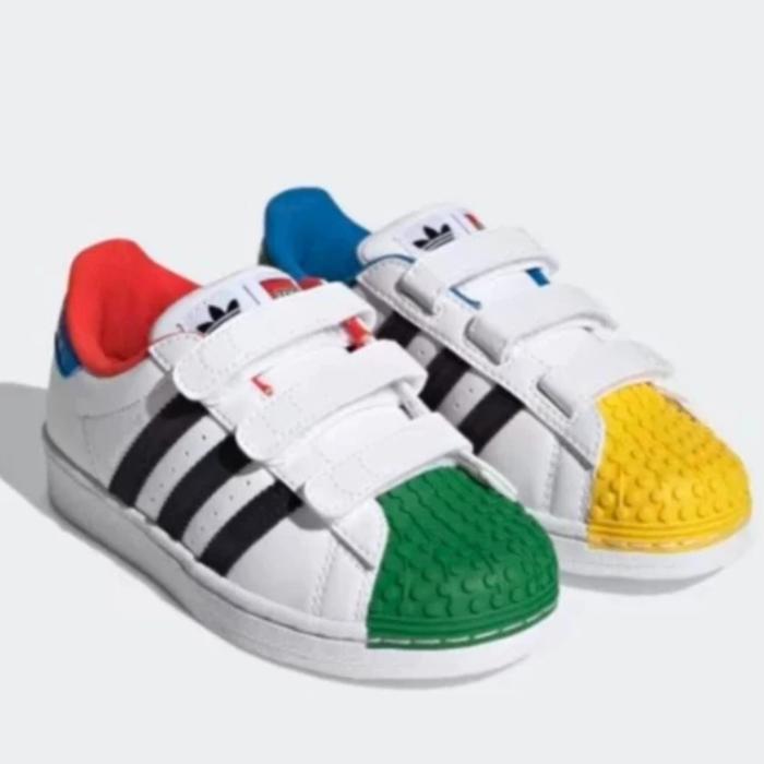 SEPATU ANAK ADIDAS SUPERSTAR X LEGO YELLOW GREEN ORIGINAL