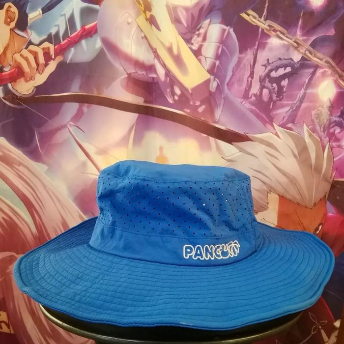 Pancoat Blue Bucket Hat Topi Biru Original Second Merch Japan Korea Brand Vintage Retro Y2K USA Casu