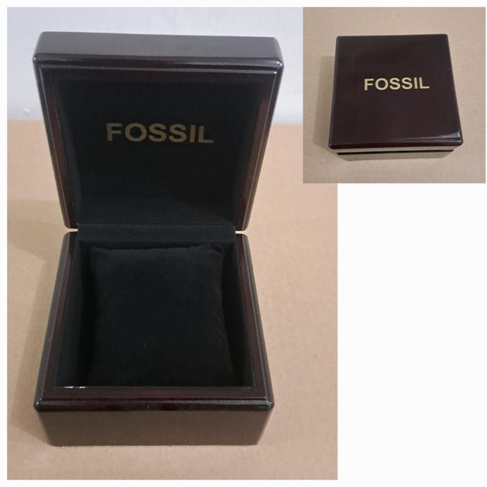 KOTAK KAYU JAM TANGAN MUTIARA FOSSIL