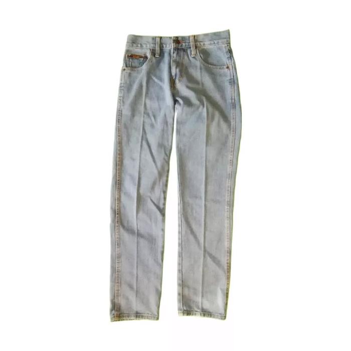 Wrangler Regular Fit Blue Faded Denim Jeans Celana Panjang Original Second Merch Japan Korea Brand V