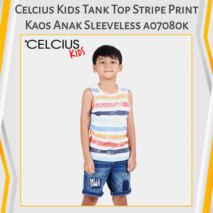 Celcius Kids Tank Top Stripe Print Kaos Anak Laki-Laki Sleeveless A07080K