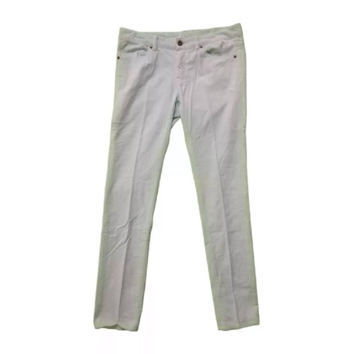 GU Global UNIQLO Light Blue Near White Chino Long Pants Celana Panjang Original Second Merch Japan K