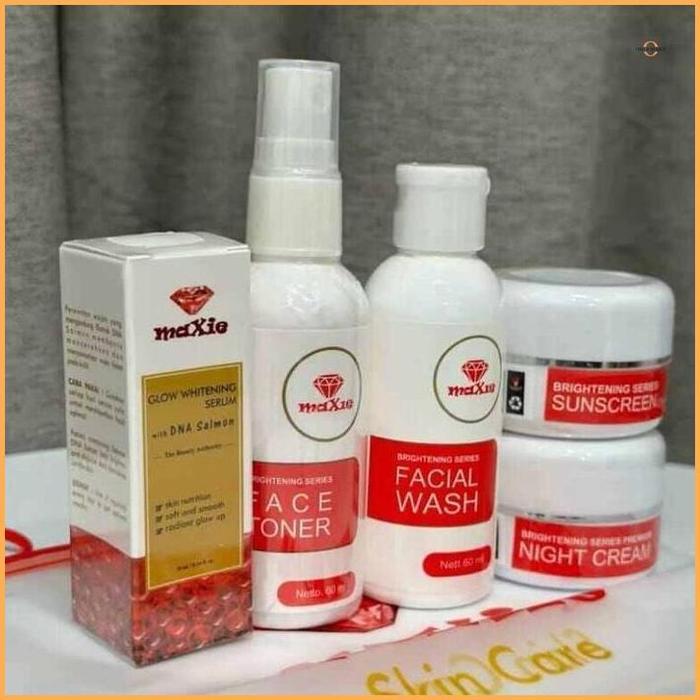 PAKET 5 IN 1 MAXIE GLOW + SERUM DNA SALMON MAXIE promo