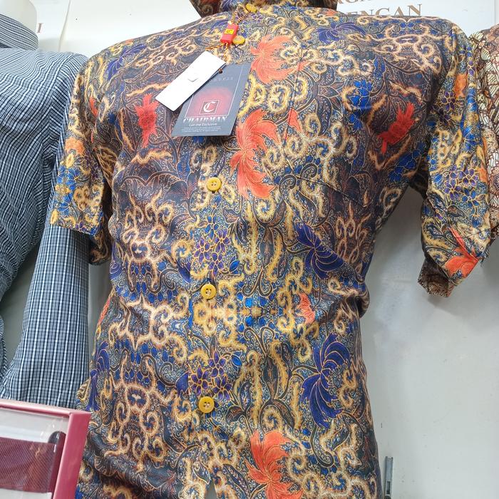 kemeja lengan pendek  motif batik chairman