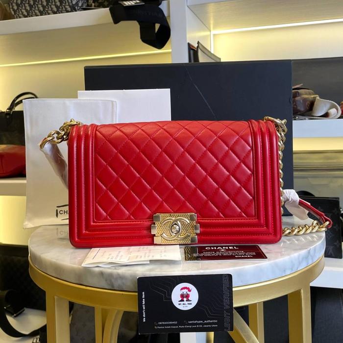 Chanel Red Boy Bag ......