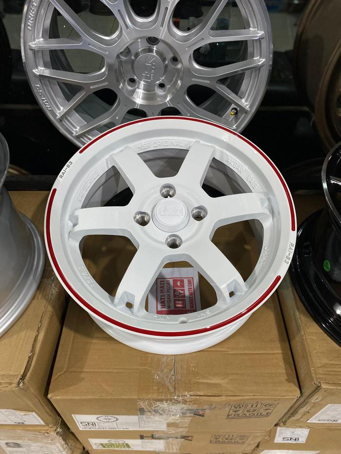 Velg Mobil Ring 14 Baut 4 Hsr Wheel Bahan Alloy Sudah SNI