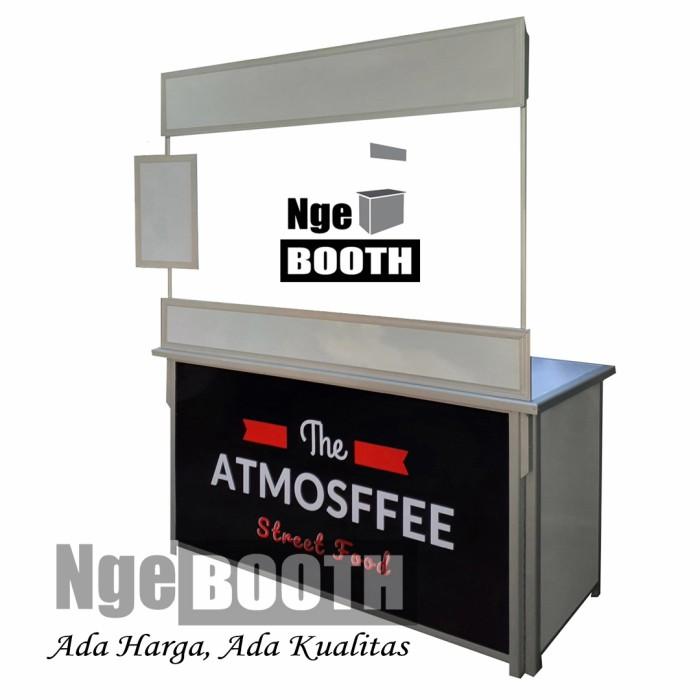 Booth Portable / Meja Lipat 150 x 60 x 80 Bergambar