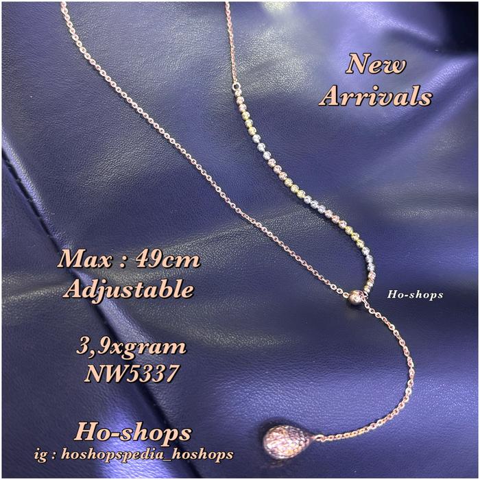 Kalung Serut Koyek Rosegold Kadar 750 Asli Emas