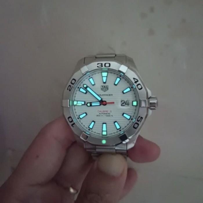 Tag heuer aquaracer calibre 5 white dial automatic