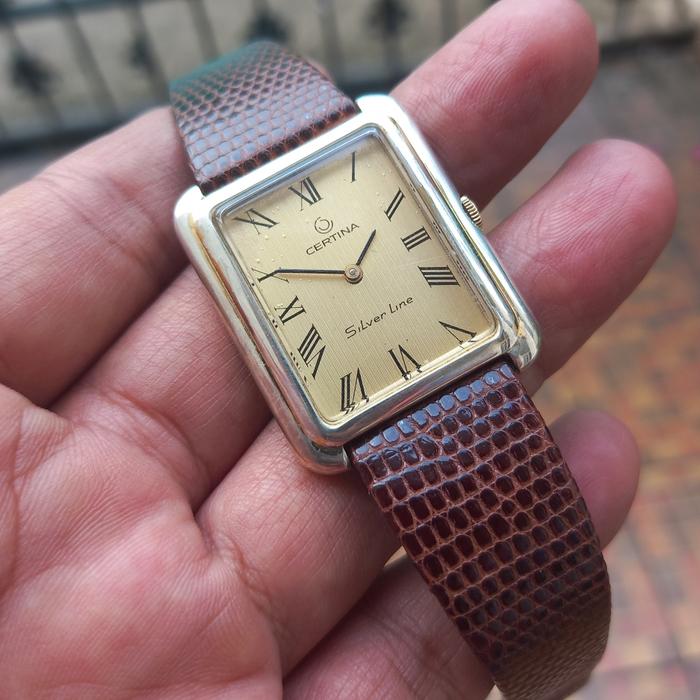 Certina Tank Silver Line 925 vintage seiko citizen orient star tissot bulova longines omega hamilton