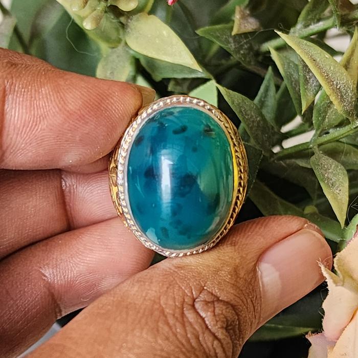 Bacan Doko Kristal Ring Perak