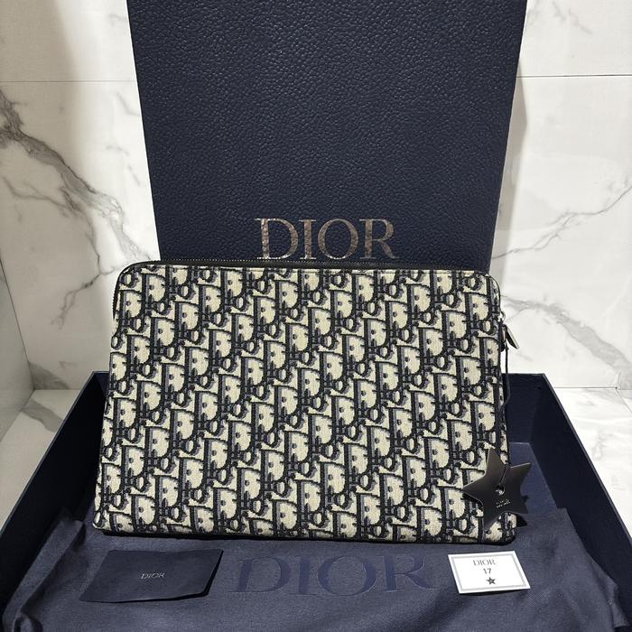 CLUTCH DIOR OBLIQUE JACQUARD ORIGINAL LIKE NEW FULLSET