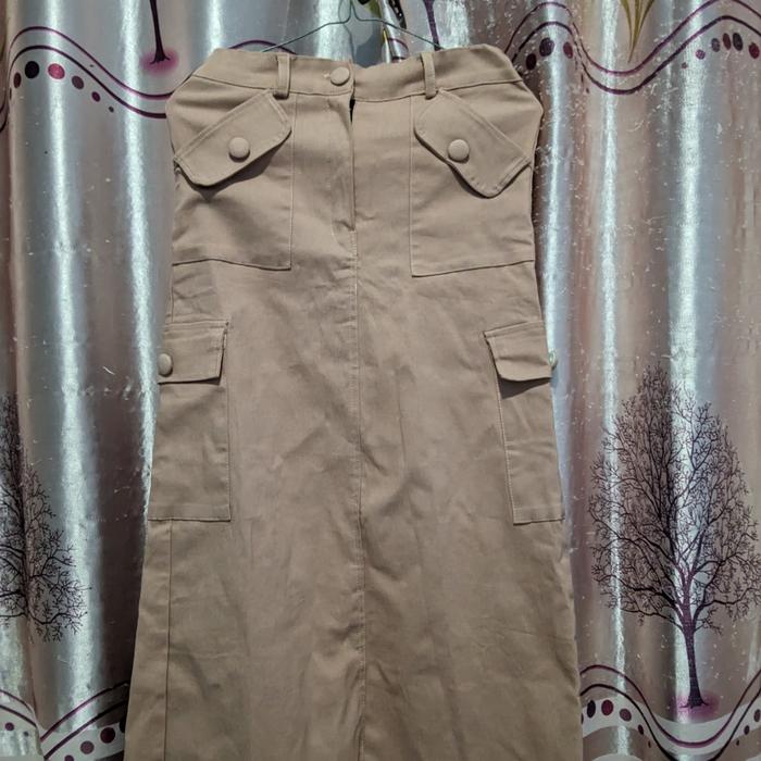 Rok Cargo rok span rok jeans warna pink preloved