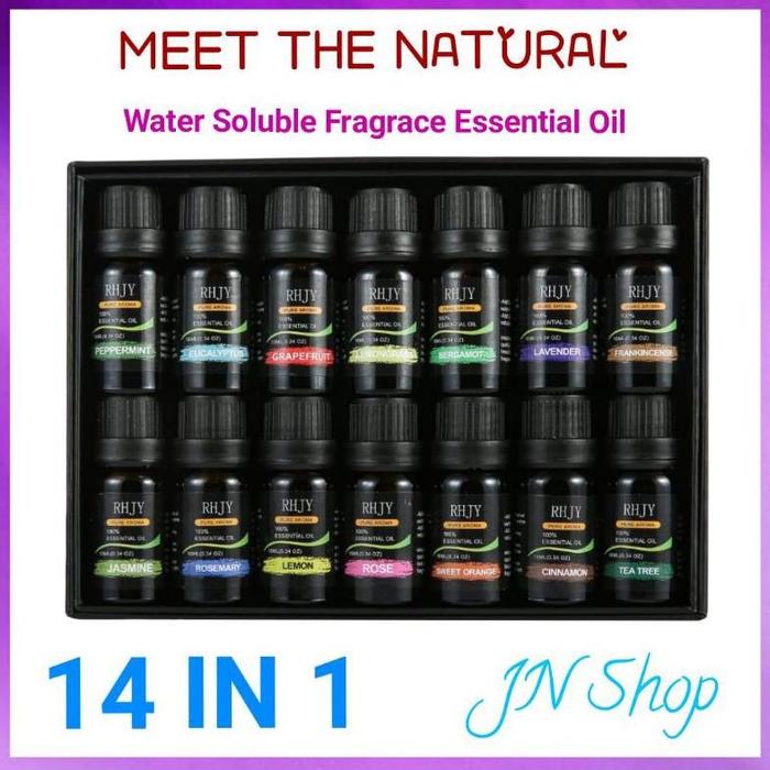 Essential Oil Aroma Paket 14 IN 1 Aromatherapy Essential OIL BASE MINYAK DIFFUSER ORIGINAL
