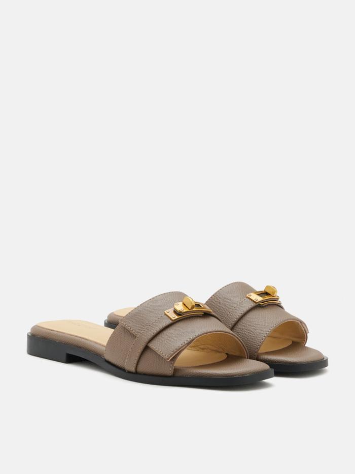 Pazzion Lexley Twist Lock Accent Slides Sandal Original
