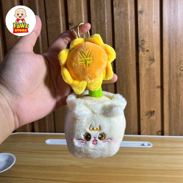 Gantungan kunci/tas pot bunga matahari lucu import bkk no brand BARU