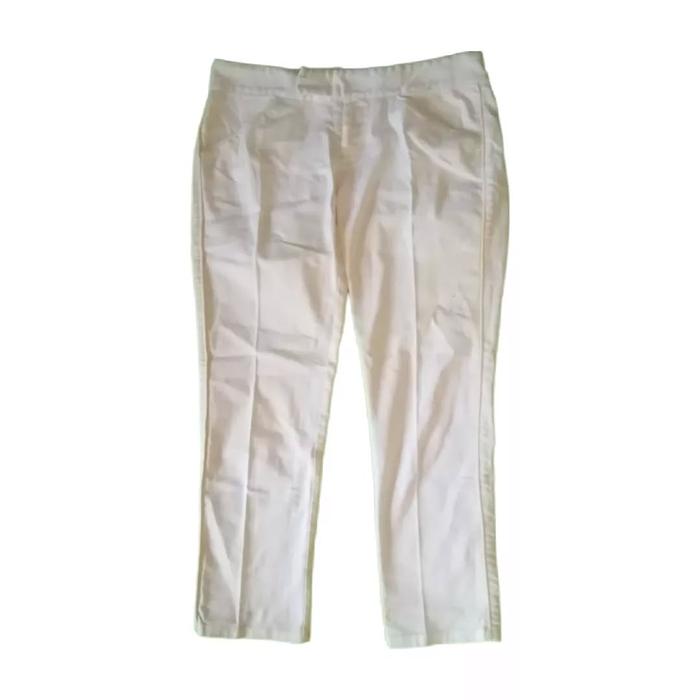 Armani Exchange Double Zipper Pocket White Chino Long Pants Celana Panjang Original Second Merch Jap