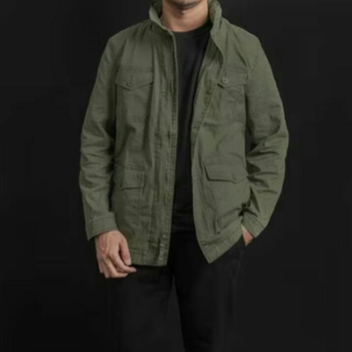 Jaket Parka Pria George (US Brand) Hidden Hood Military Jacket