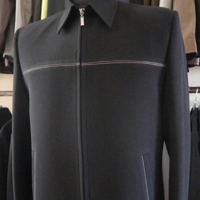 ORIGINAL Jasket Pria Jasket Hitam List Jasket Guru Jasket Casual