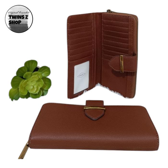 Dompet Fossil Bryce Clutch Brown