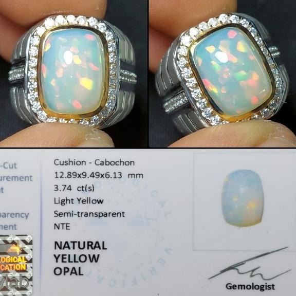 Natural Opal Crystal Strong Multi Color Rainbow Batu Permata Akik Kalimaya Kristal Jarong Asli Memo
