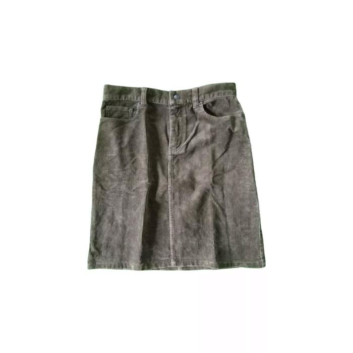 Polo Ralph Lauren Jeans Brown Casual Skirt Rok Cewek Wanita Original Second Merch Japan Korea Brand 