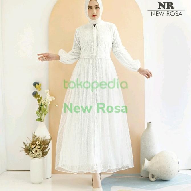 Adiba Dress Series Bahan Full Brokat Malika Original Best Seller