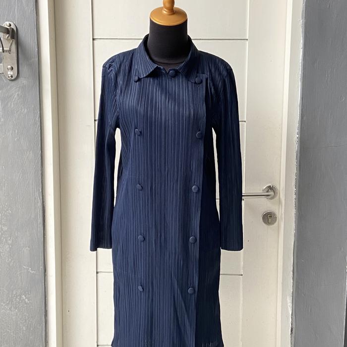 PLEATSME Blue Pleats Blazers