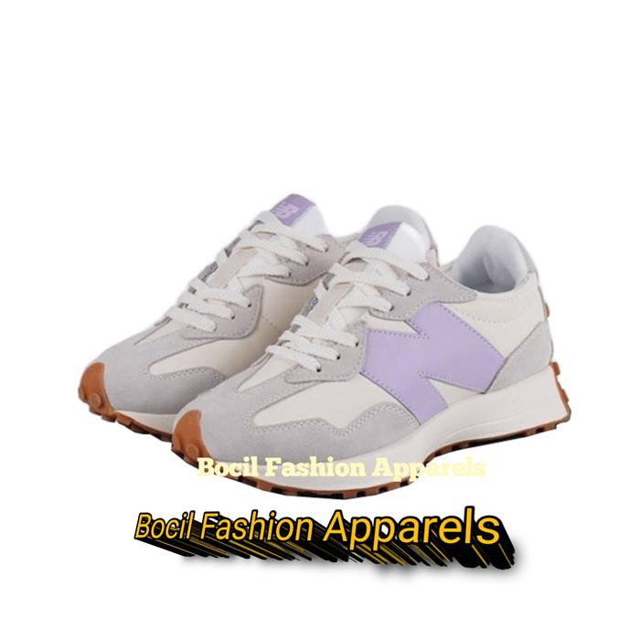 Sepatu NB New Balance 327 Moonbeam White Grey Lilac Purple [ 100% BNIB ] Brand New Include Box