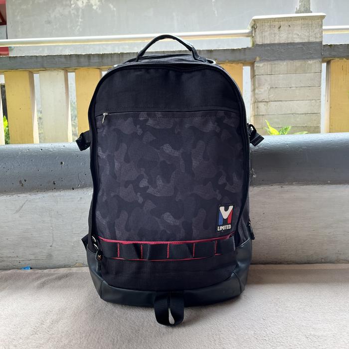 ransel tas second M Limited Millet hitam tactical pria wanita muat leptop untuk kerja sekolah olahra