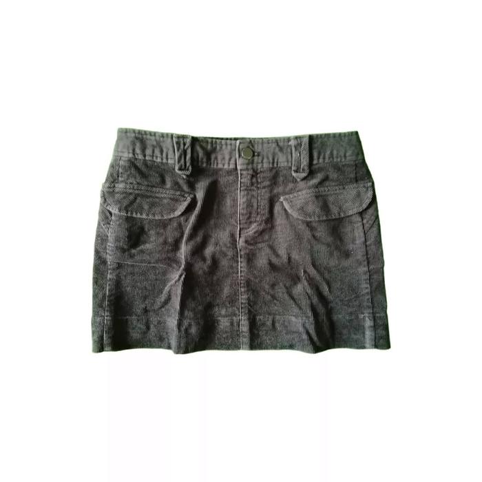 GAP 1969 Black Corduroy Pocket Mini Skirt Rok Cewek Wanita Original Second Merch Japan Korea Brand V